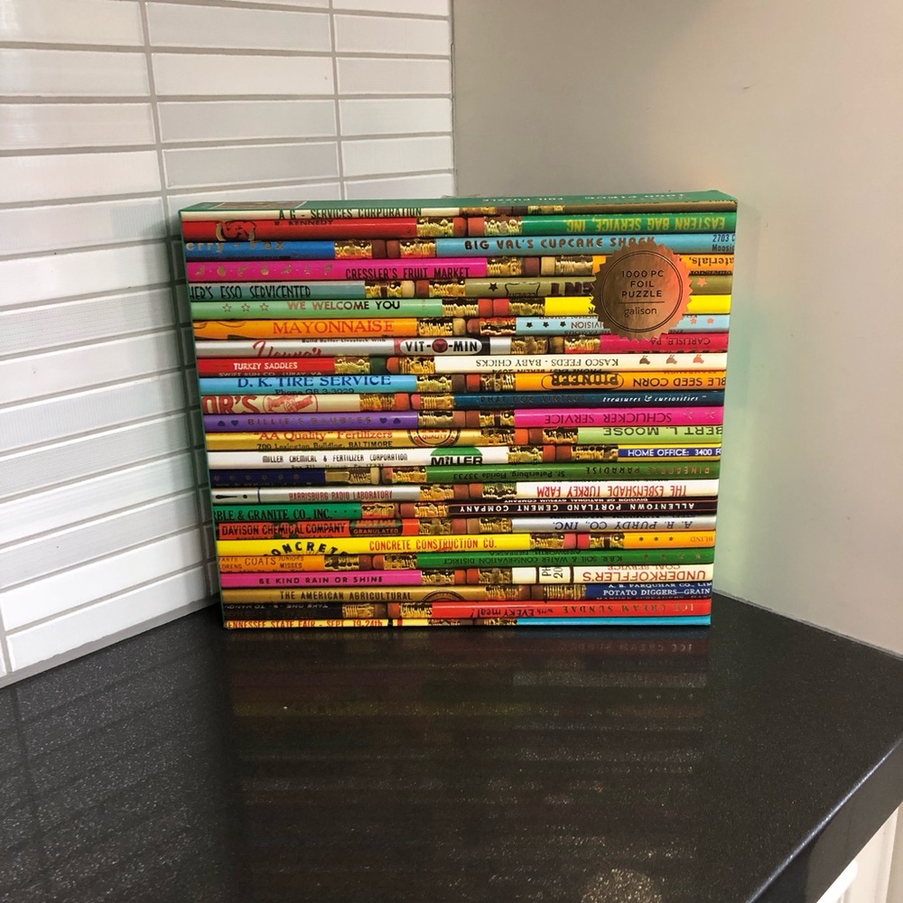 Galison Vintage Pencils 1000 piece puzzle